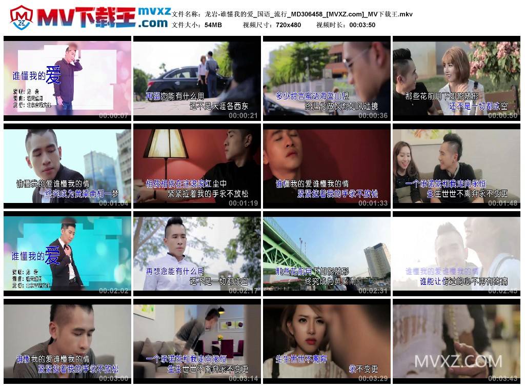 龙岩-谁懂我的爱_国语_流行_MD306458